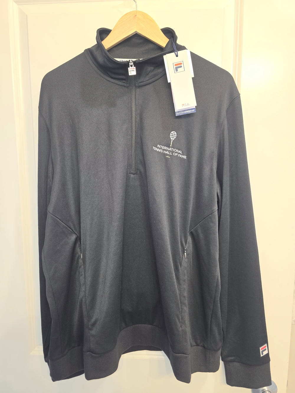 FILA Black Quarter-Zip Pullover - International Tennis Hall of Fame Logo